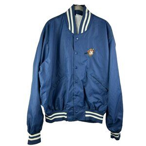 VTG Unitog Mens Jacket Large Elsie Cow Borden Employee Flannel Lined‎ Coat Blue